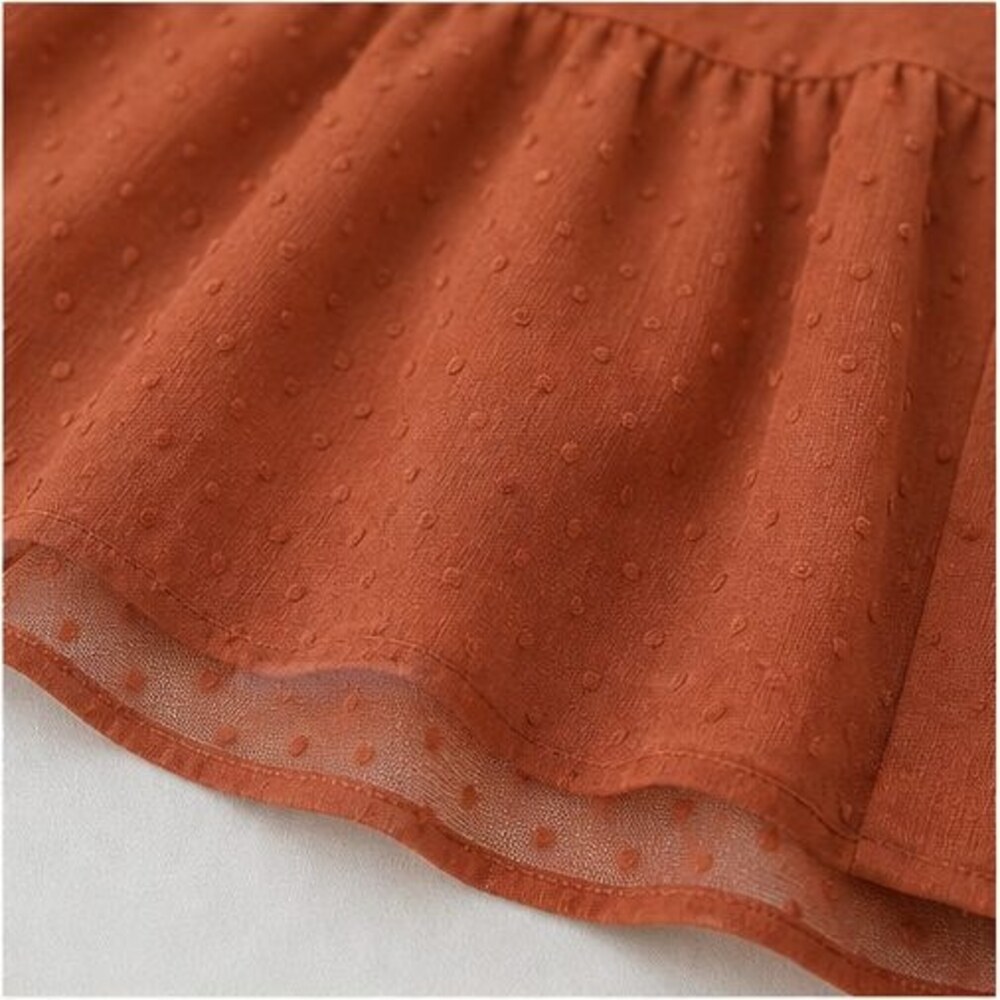 Rust Peplum Top - Picture 6 of 6